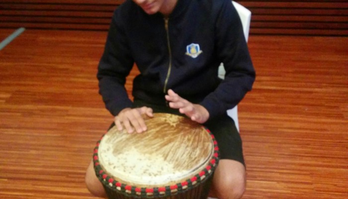Markos Televantos Playing Djembe